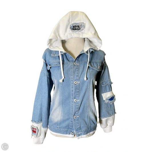 Jacket Denim By Clothes Mentor In Blue Denim, Size: M