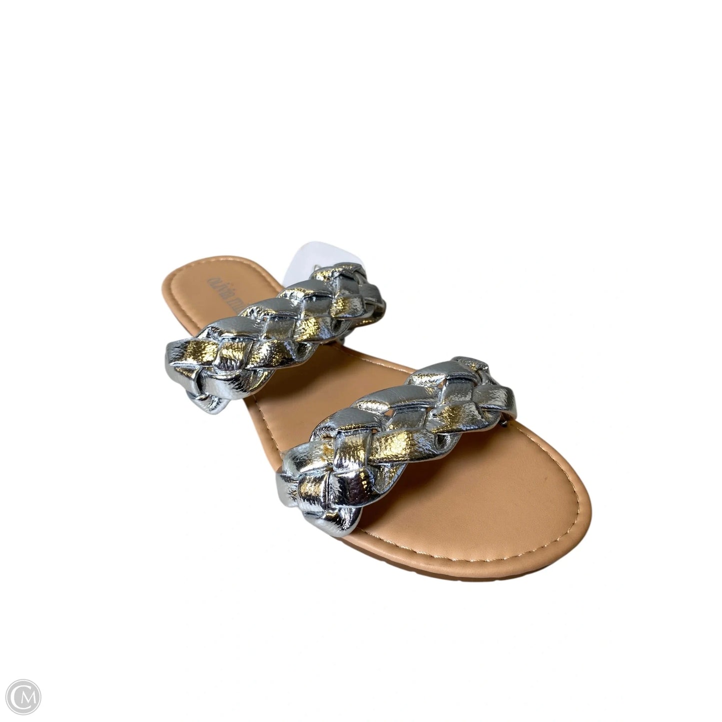 Sandals Flats By Olivia Miller In Silver, Size: 8