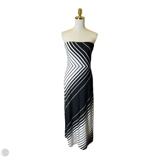 Dress Casual Maxi By White House Black Market In Black & White, Size: M
