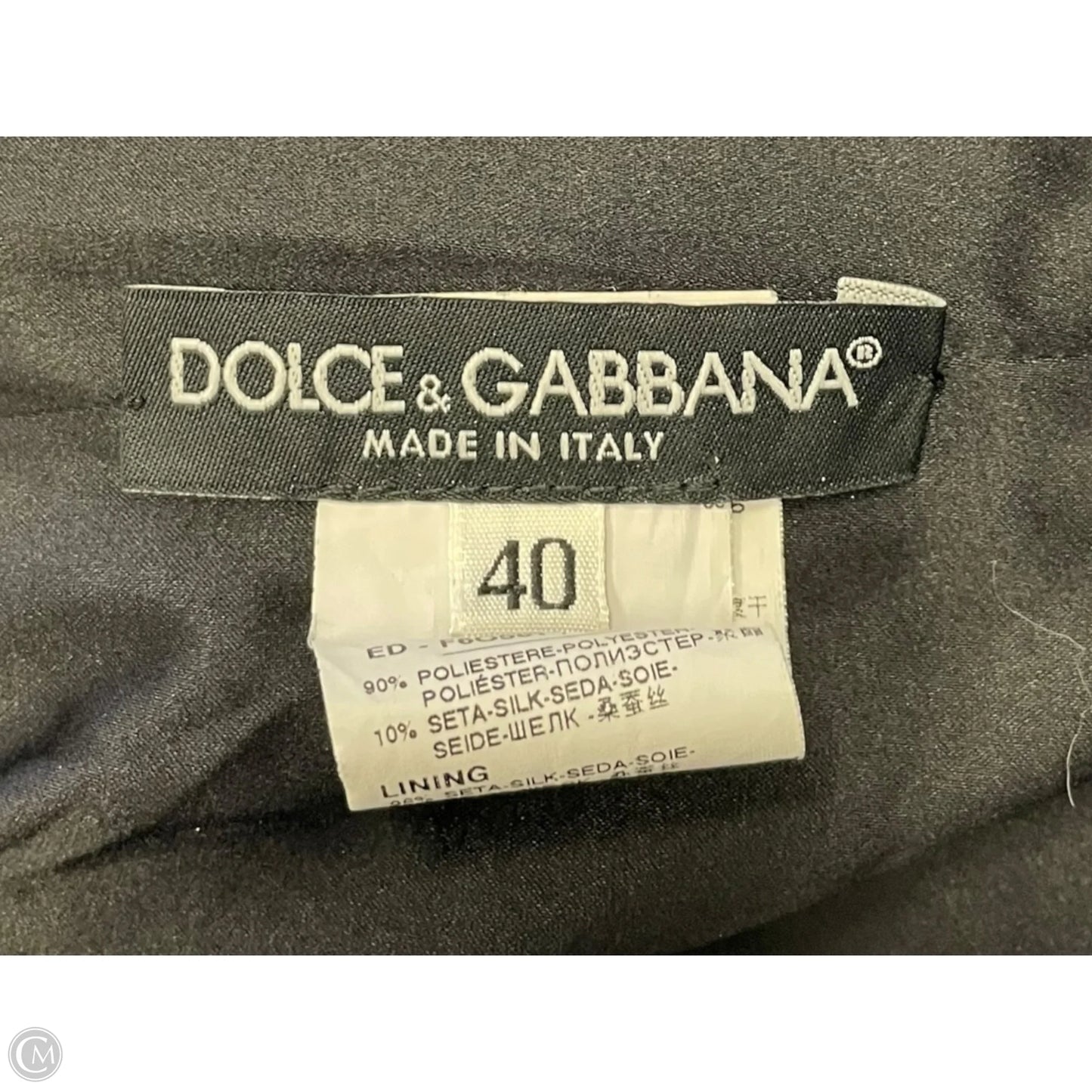 Dress Luxury Designer By Dolce And Gabbana In Black, Size: S