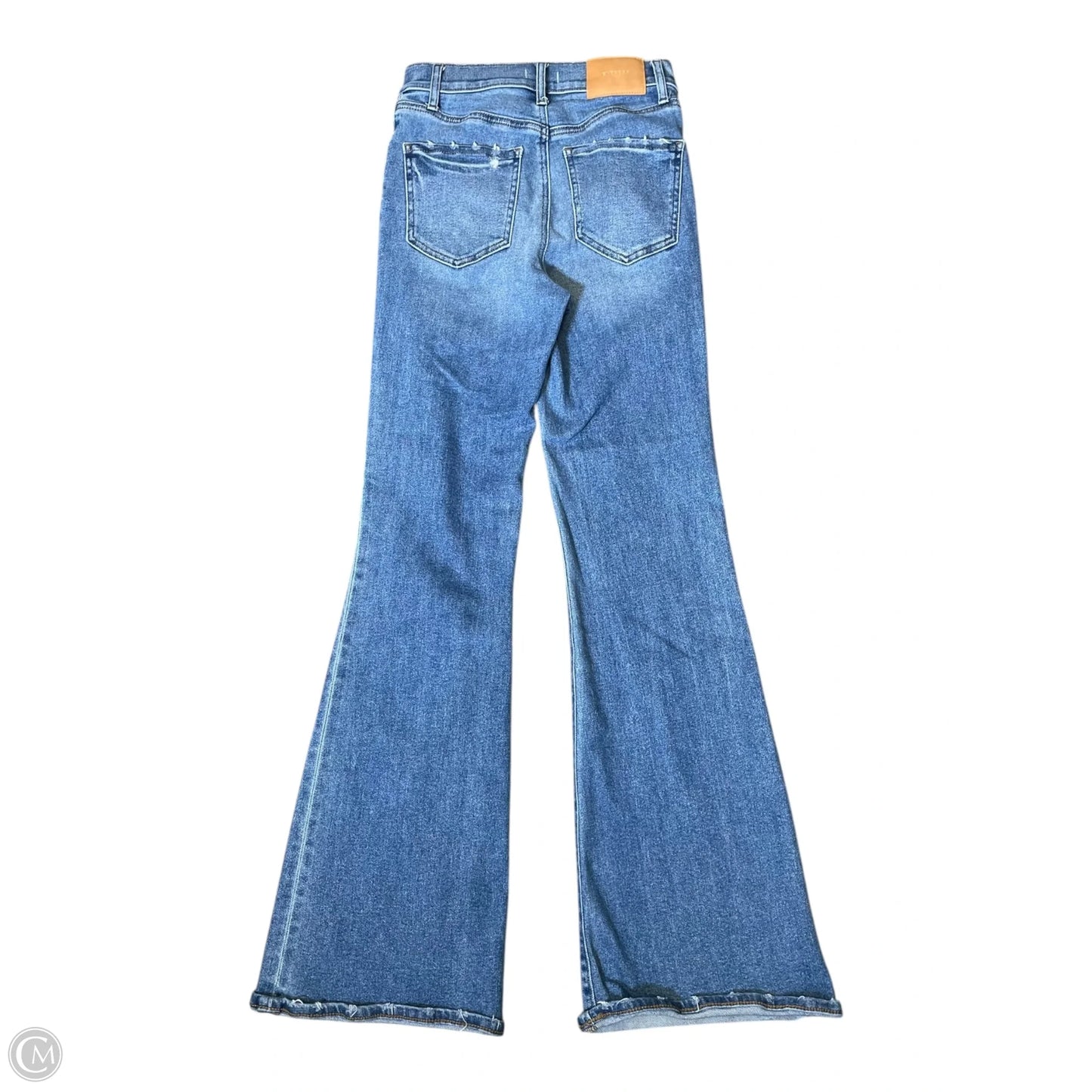 Jeans Flared By Express In Blue Denim, Size: 2