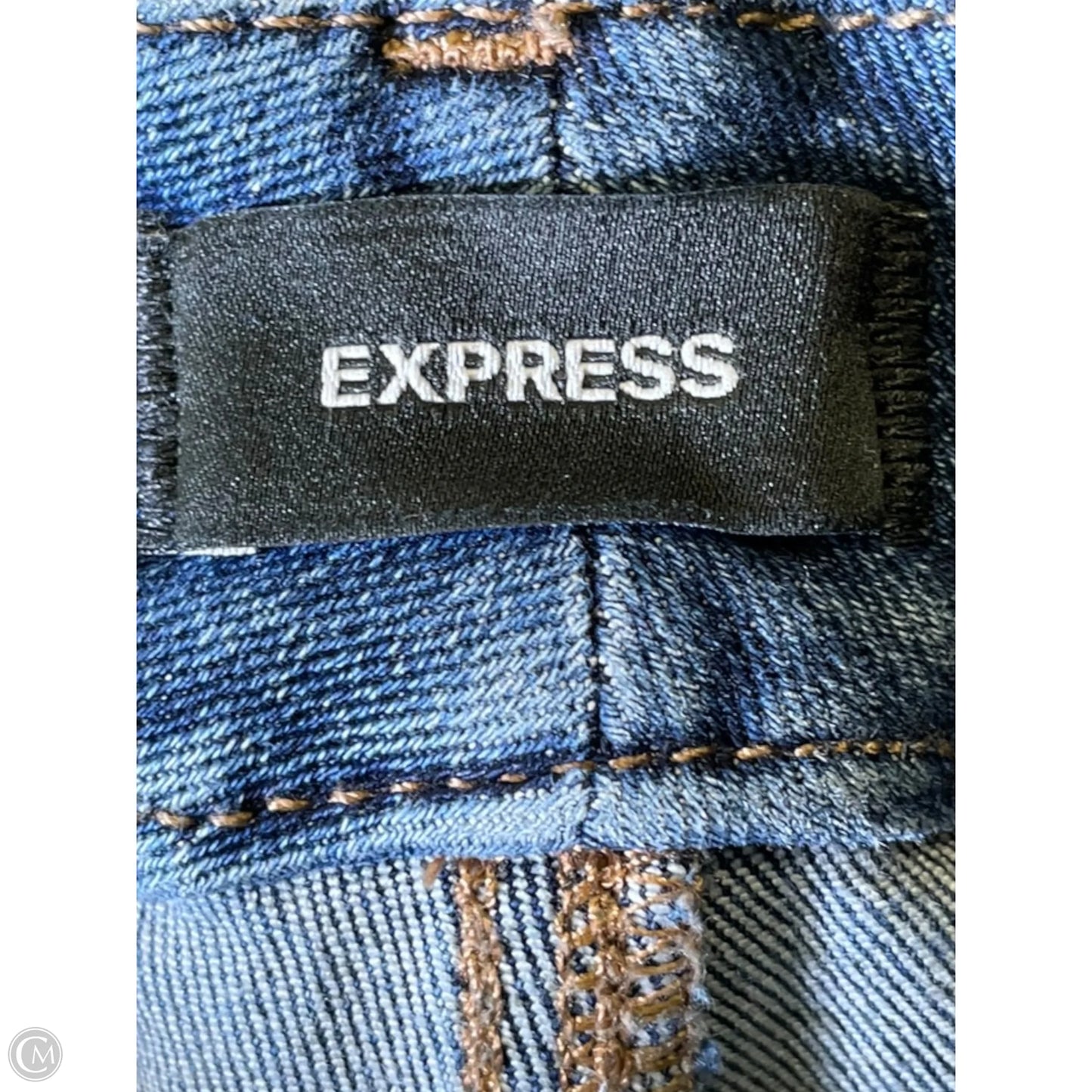 Jeans Flared By Express In Blue Denim, Size: S