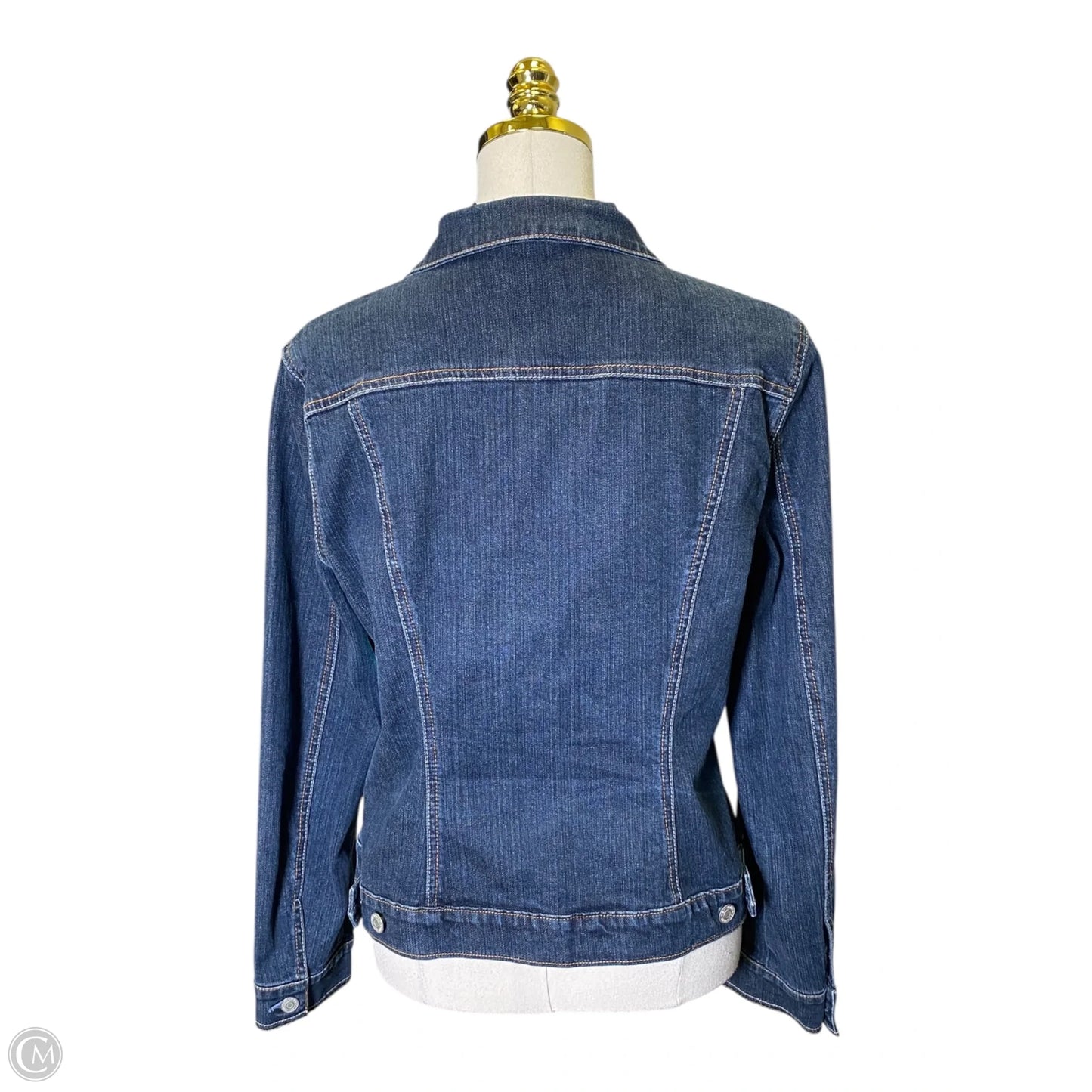 Jacket Denim By New York And Co In Blue Denim, Size: L