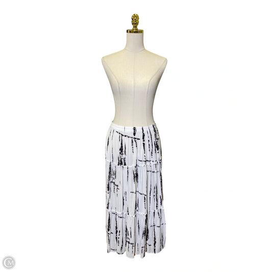 Skirt Maxi By Clothes Mentor In Black & White