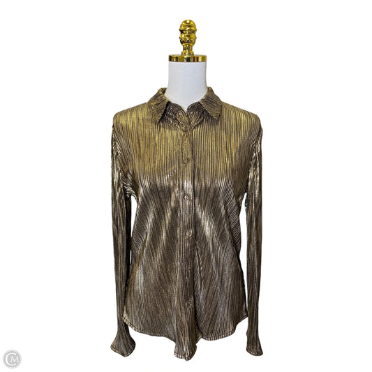 Top Long Sleeve By Copper Key In Gold, Size: S