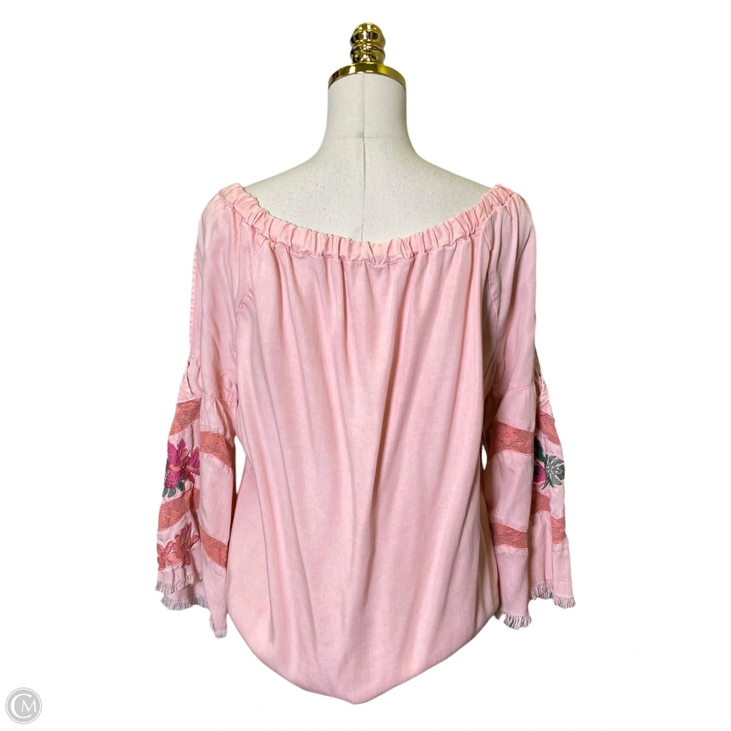 Top Long Sleeve By Clothes Mentor In Pink, Size: L