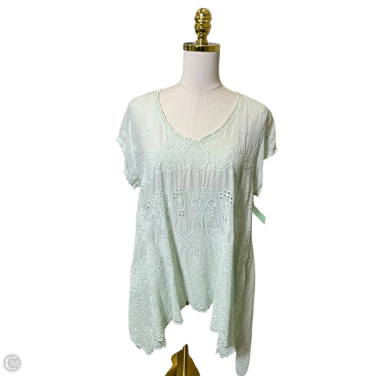 Top Short Sleeve By Johnny Was In Green, Size: L