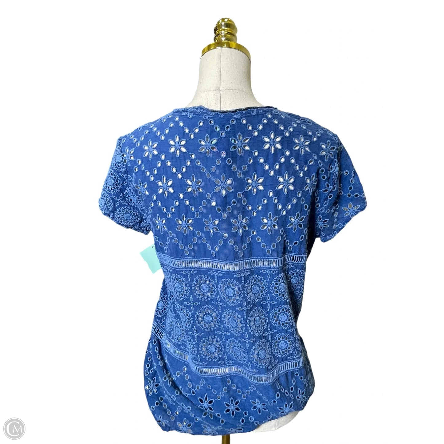 Top Short Sleeve By Johnny Was In Blue, Size: S