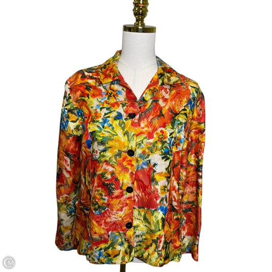 Blazer By Chicos In Multi-colored, Size: M