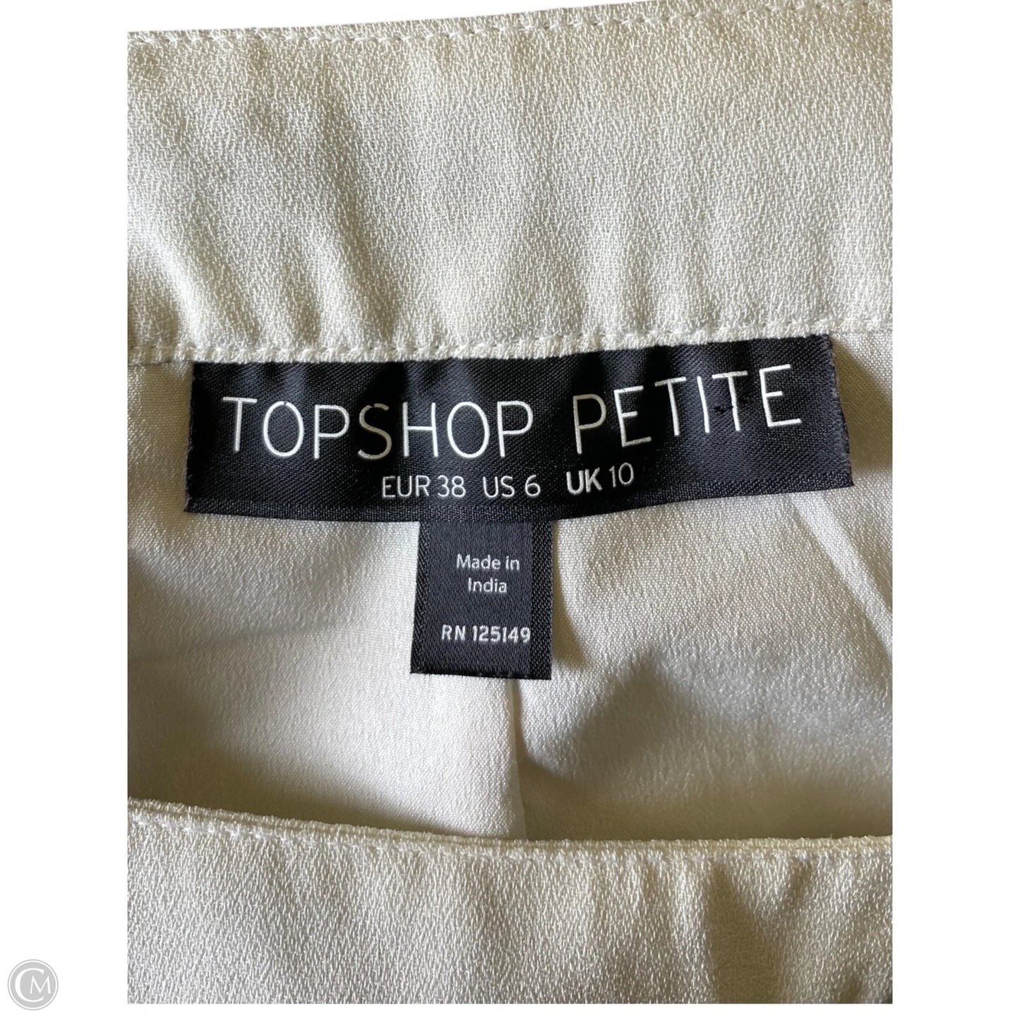 Shorts By Top Shop In Silver, Size: 6