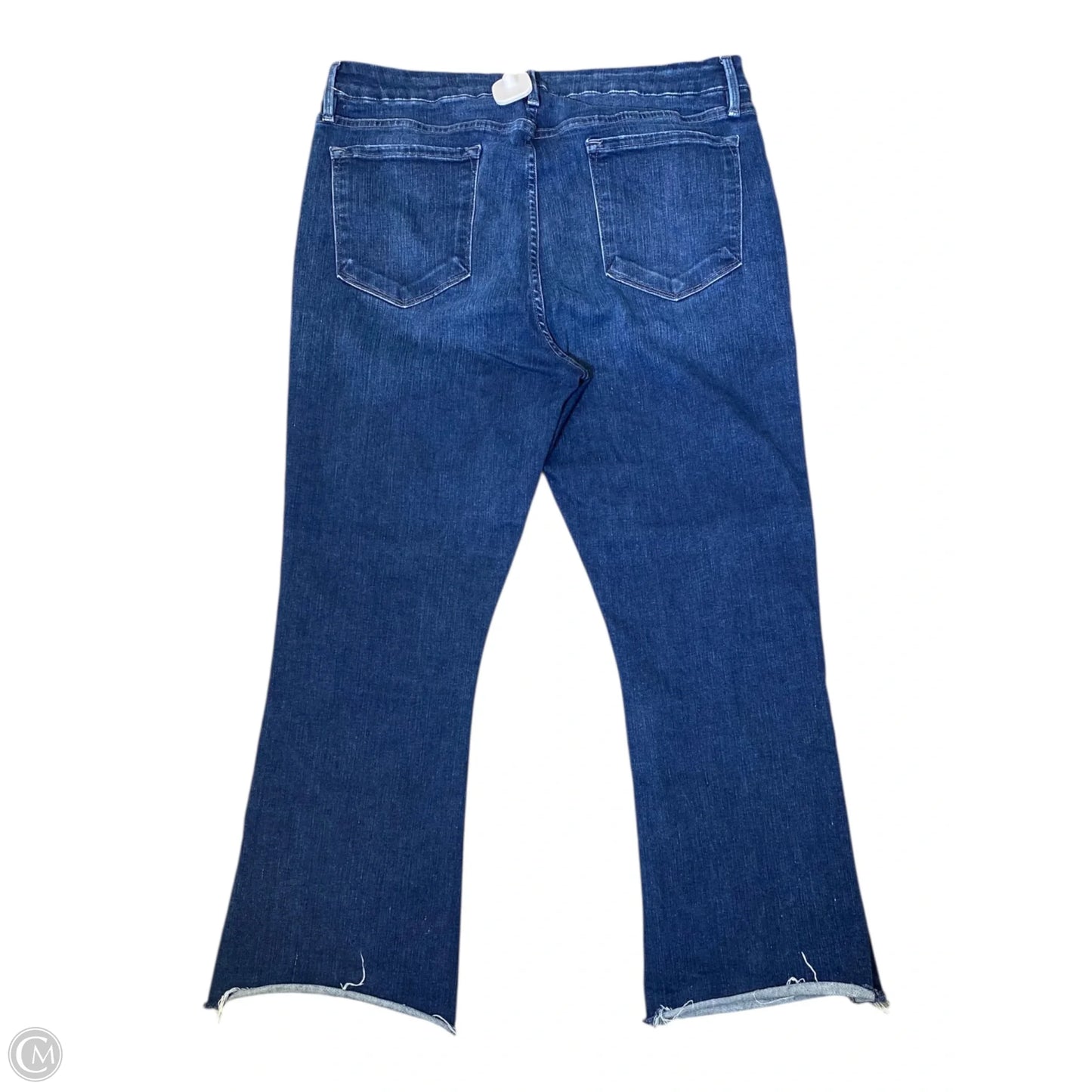 Jeans Cropped By Frame In Blue Denim, Size: 18
