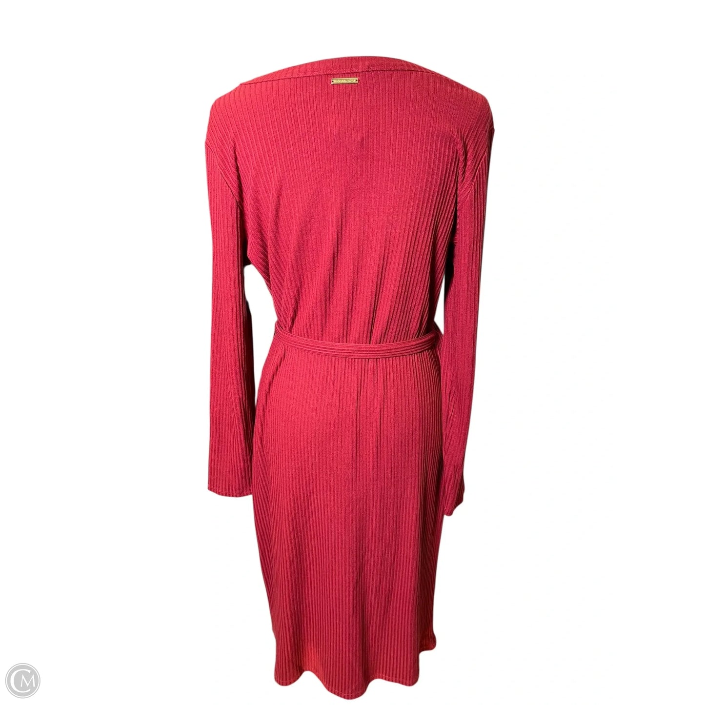 Dress Casual Midi By Michael By Michael Kors In Maroon, Size: Xl