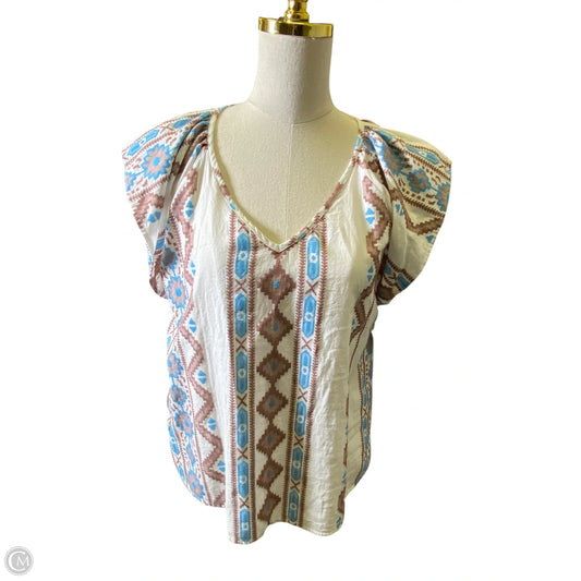 Blouse Sleeveless By Loft In Multi-colored, Size: S