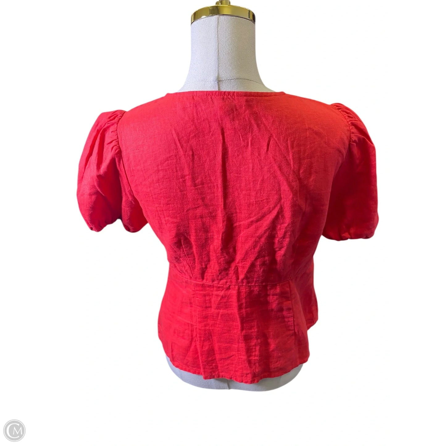 Blouse Short Sleeve By Boden In Red, Size: M