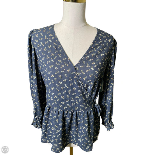 Blouse Long Sleeve By Madewell In Floral Print, Size: S
