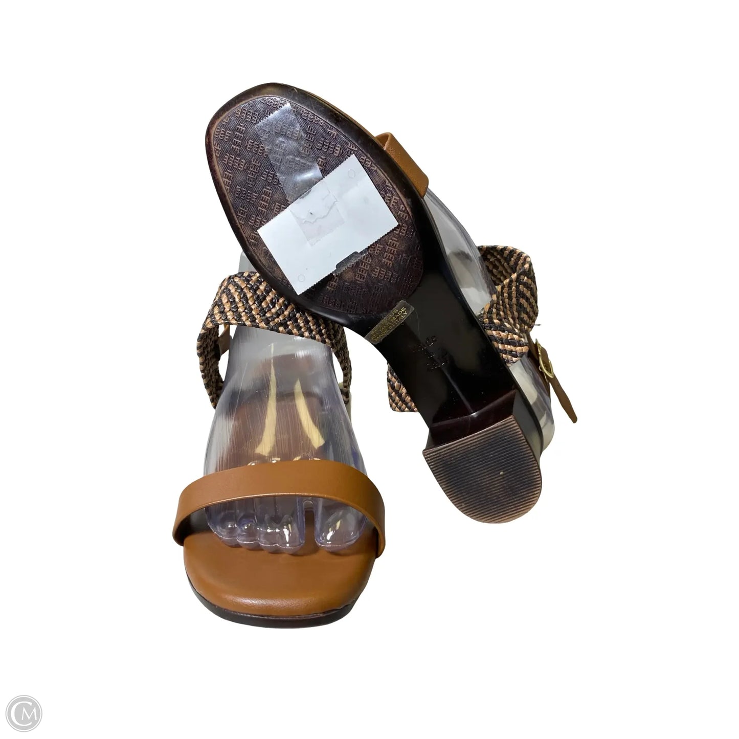 Shoes Heels Block By Italian Shoemakers In Brown, Size: 8
