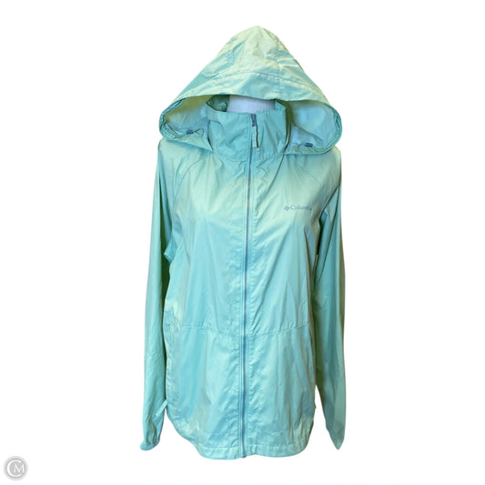 Jacket Windbreaker By Columbia In Green, Size: Xl