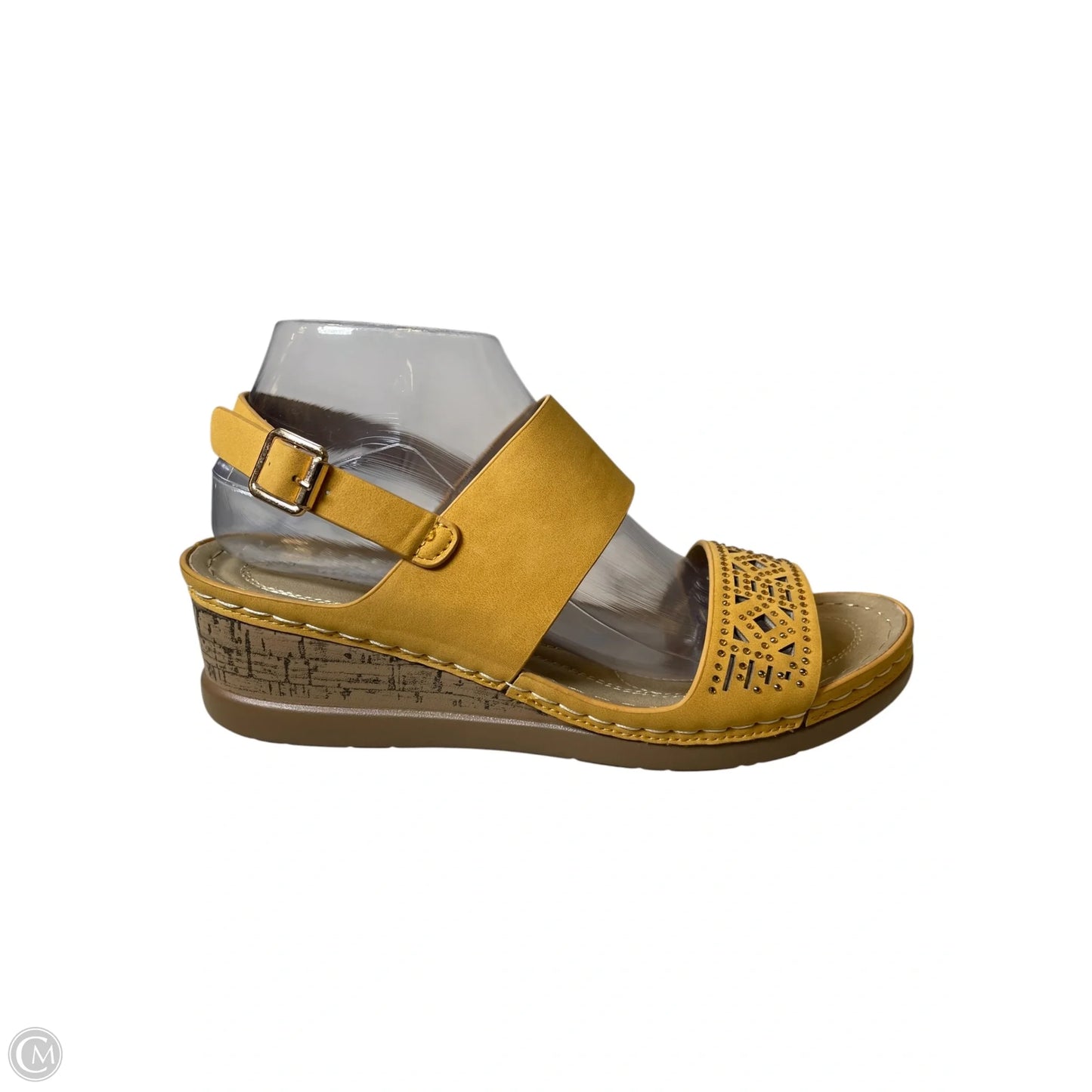 Shoes Heels Wedge By Clothes Mentor In Yellow, Size: 9
