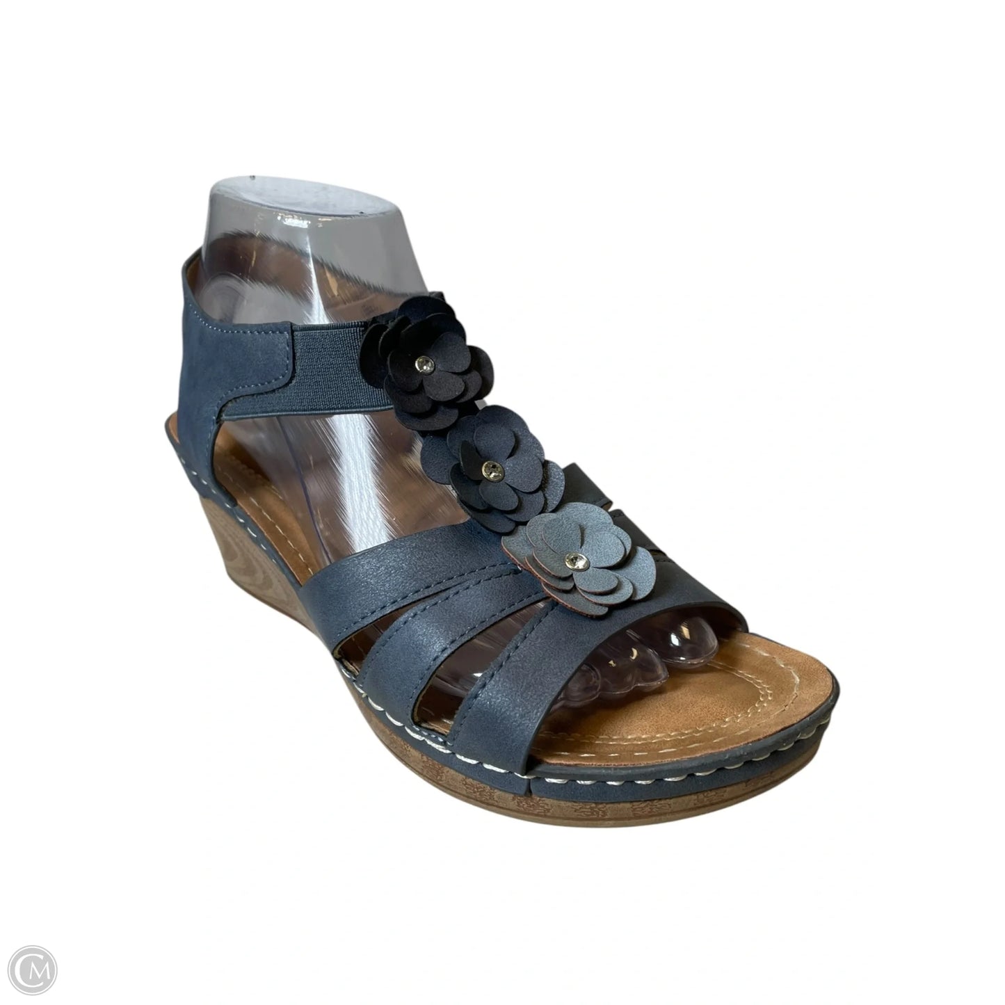 Shoes Heels Wedge By Clothes Mentor In Blue, Size: 8.5