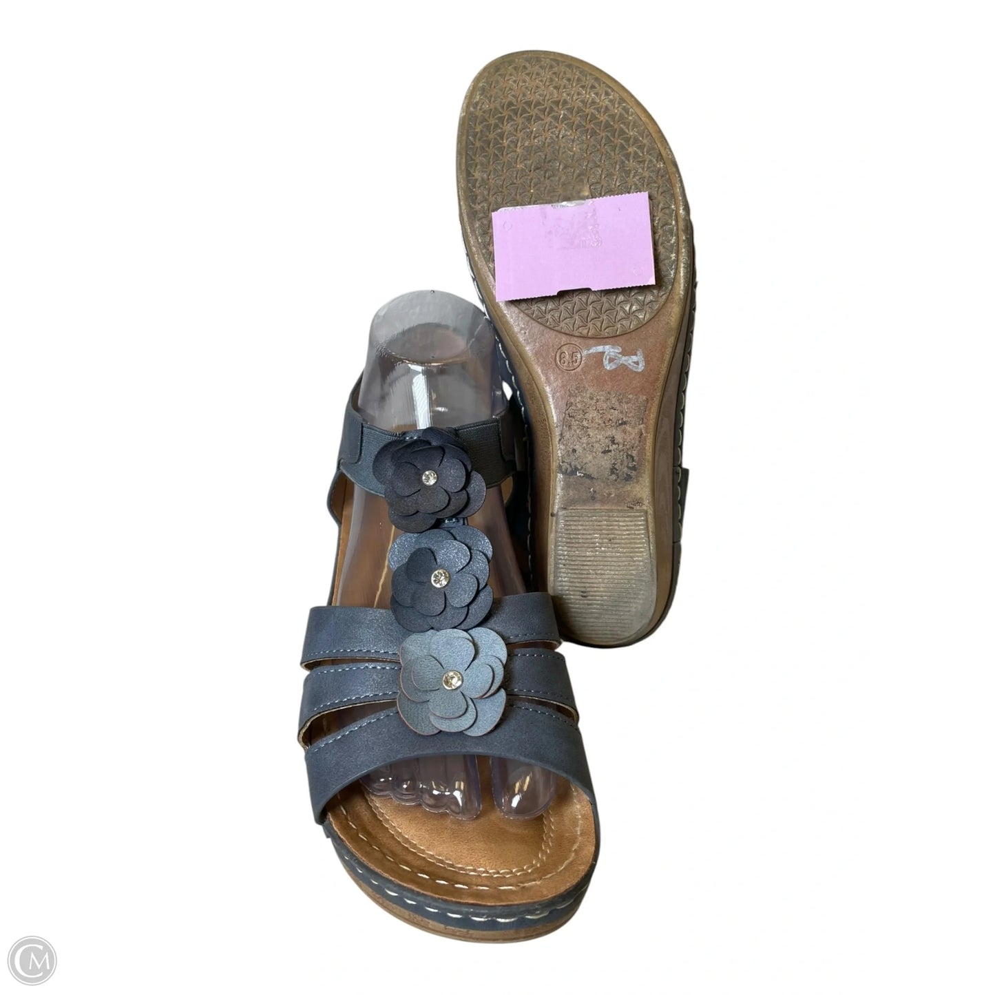 Shoes Heels Wedge By Clothes Mentor In Blue, Size: 8.5