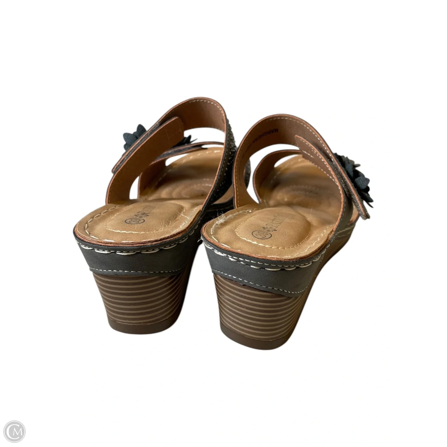Shoes Heels Wedge By Clothes Mentor In Grey, Size: 8.5
