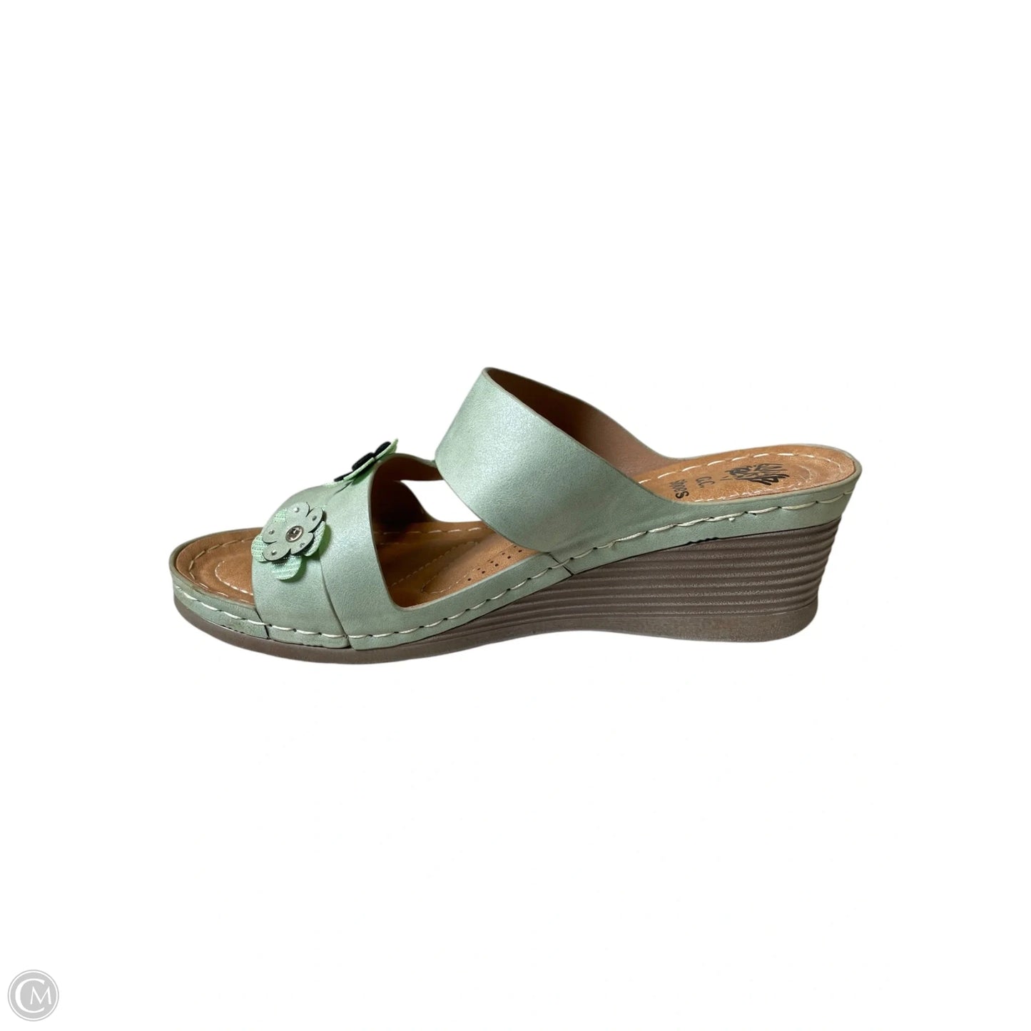 Shoes Heels Wedge By Clothes Mentor In Green, Size: 8.5