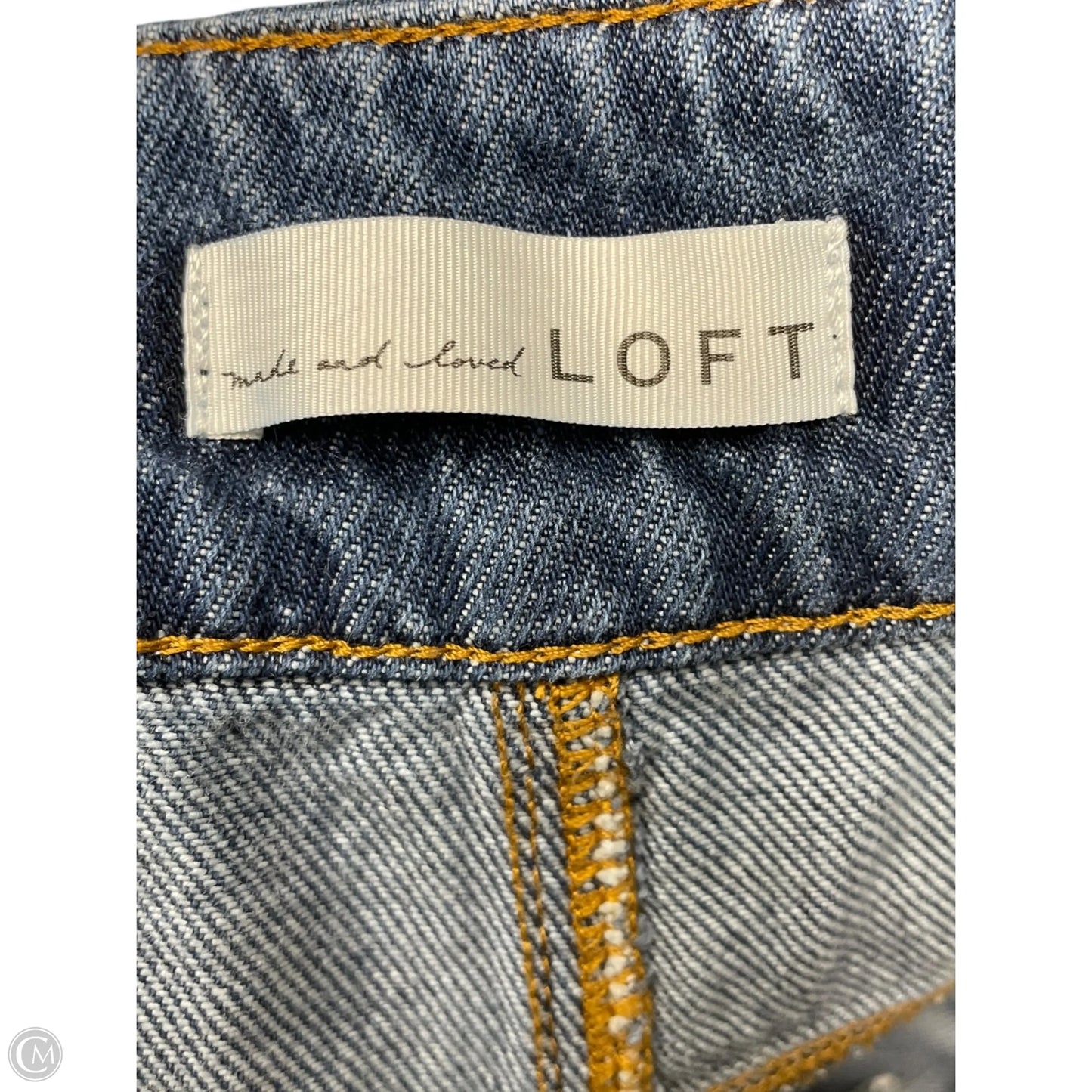 Jeans Flared By Loft In Blue Denim, Size: 18