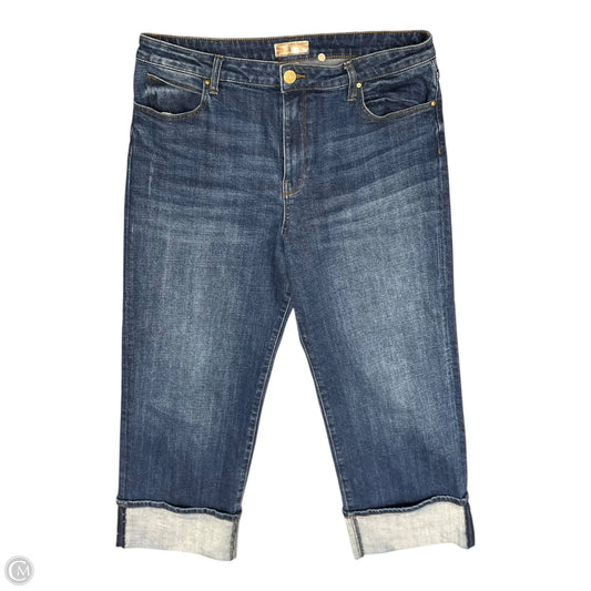 Jeans Wide Leg By Kut In Blue Denim, Size: 14