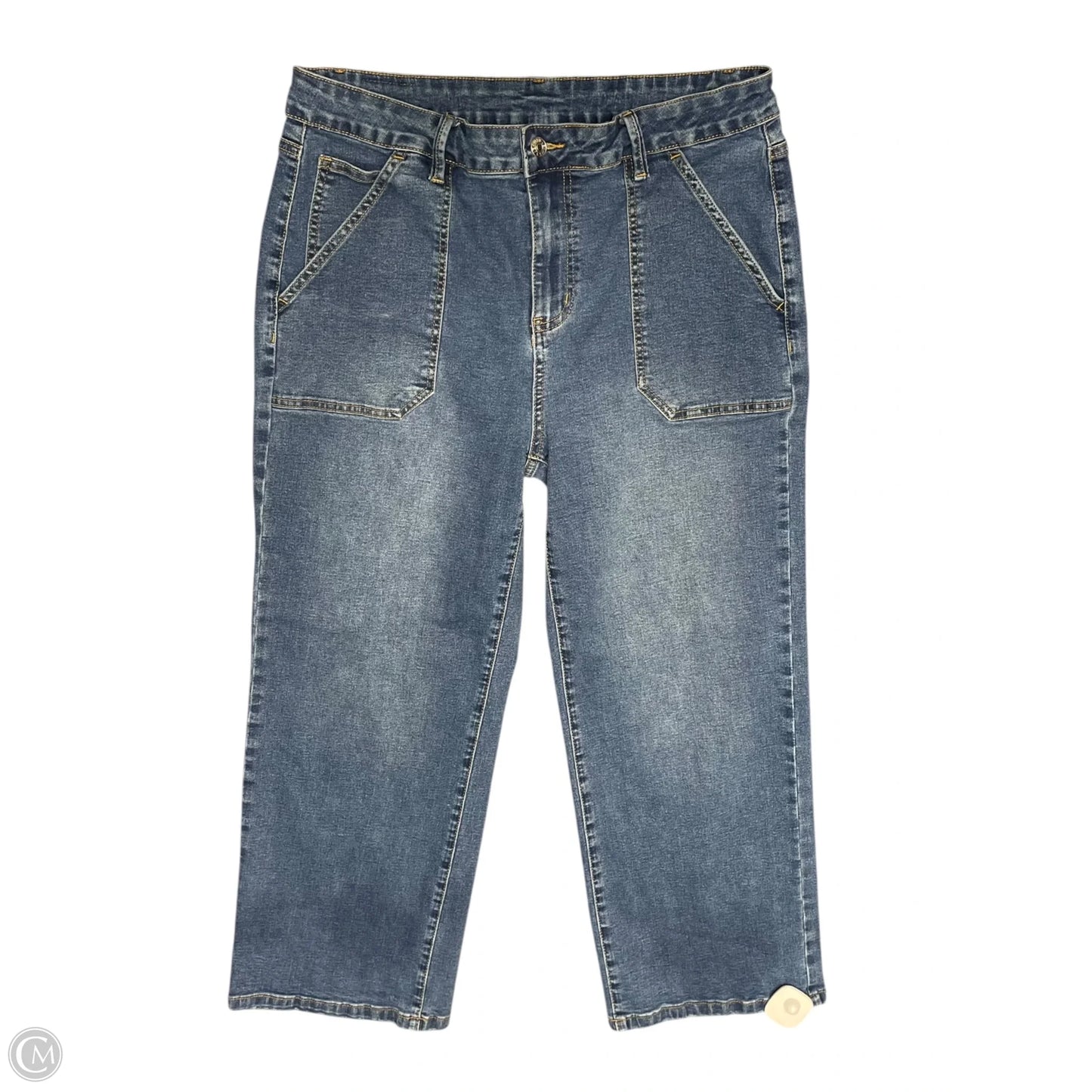 Jeans Wide Leg By Clothes Mentor In Blue Denim, Size: 16