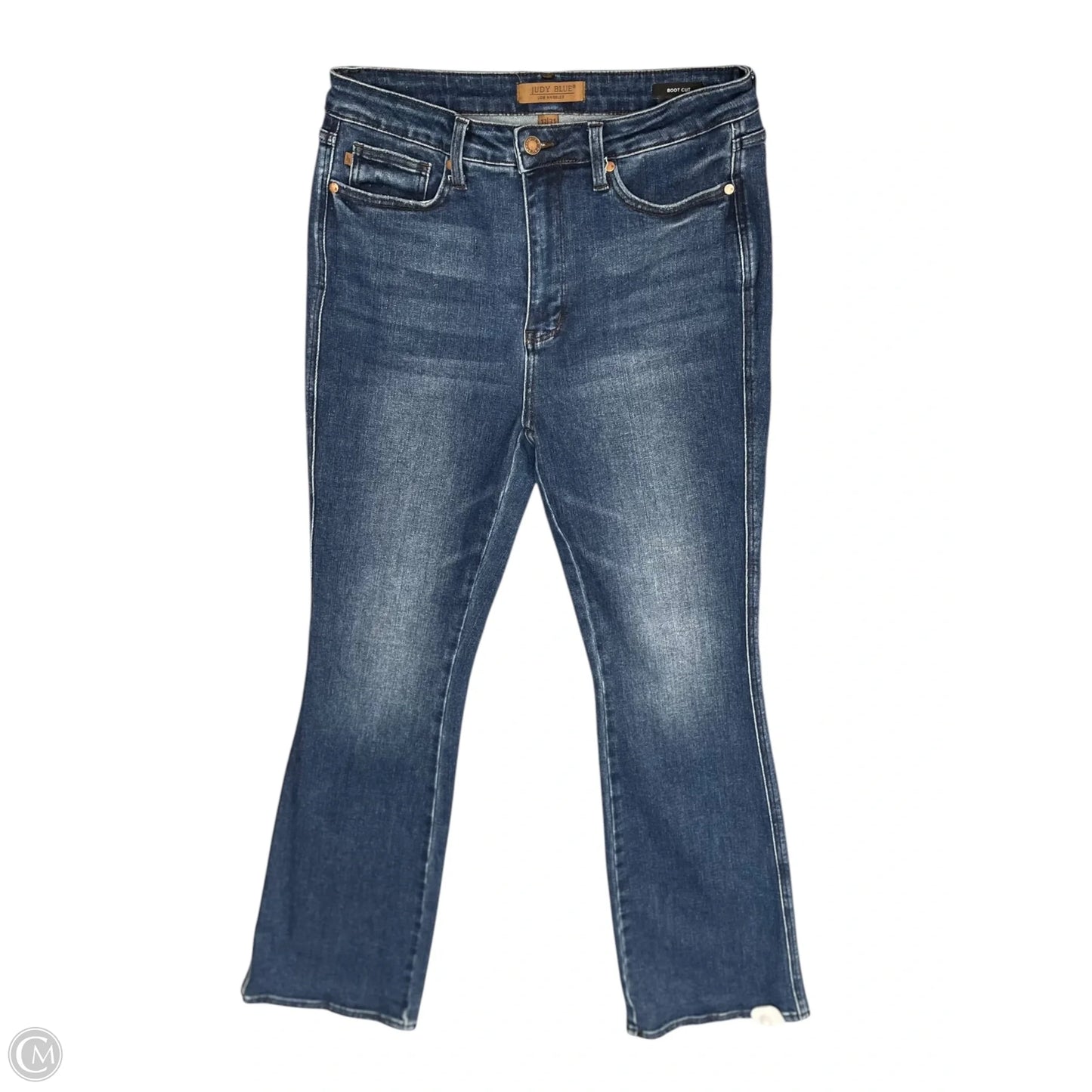 Jeans Flared By Judy Blue In Blue Denim, Size: 12