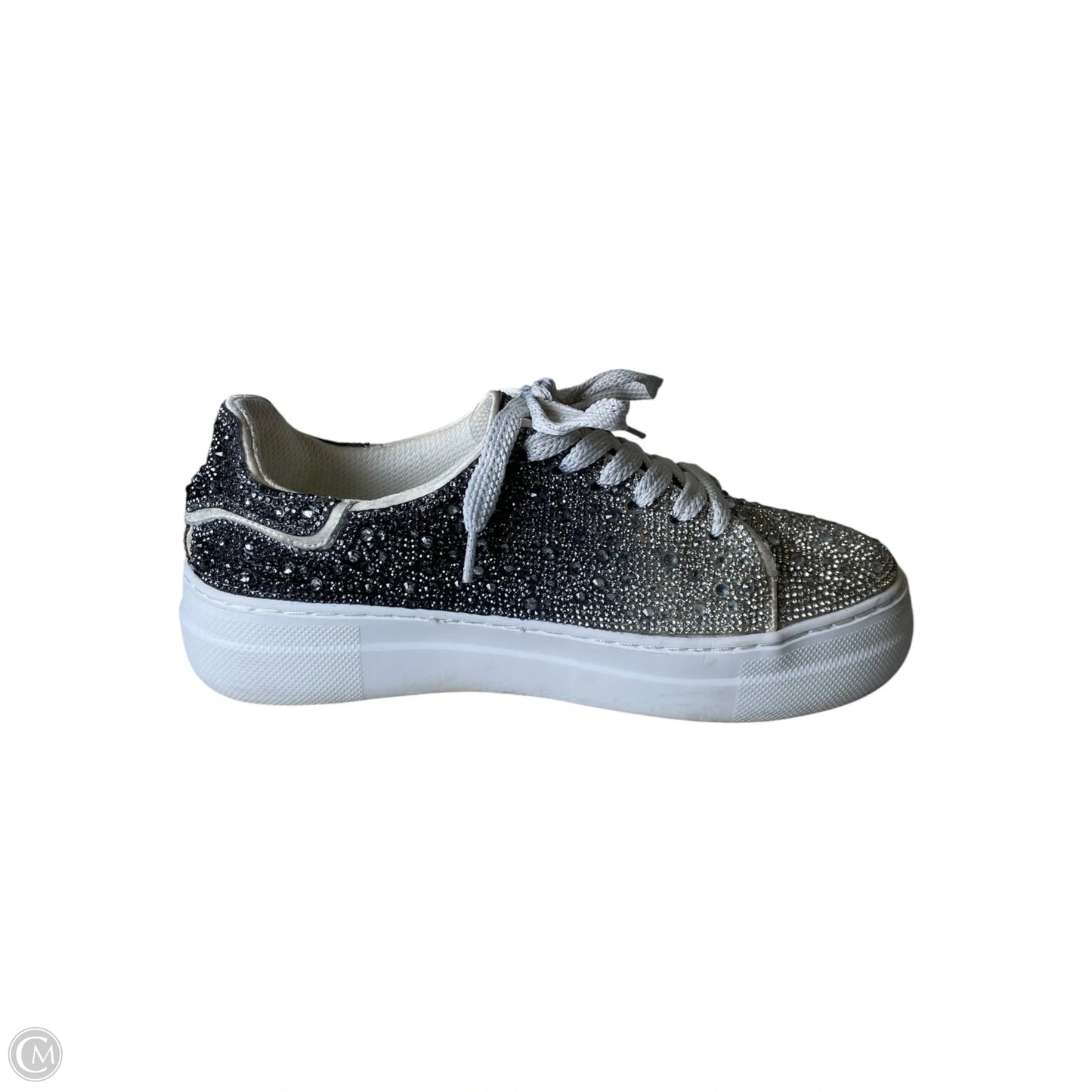 Shoes Flats By Clothes Mentor In Black & Silver, Size: 6