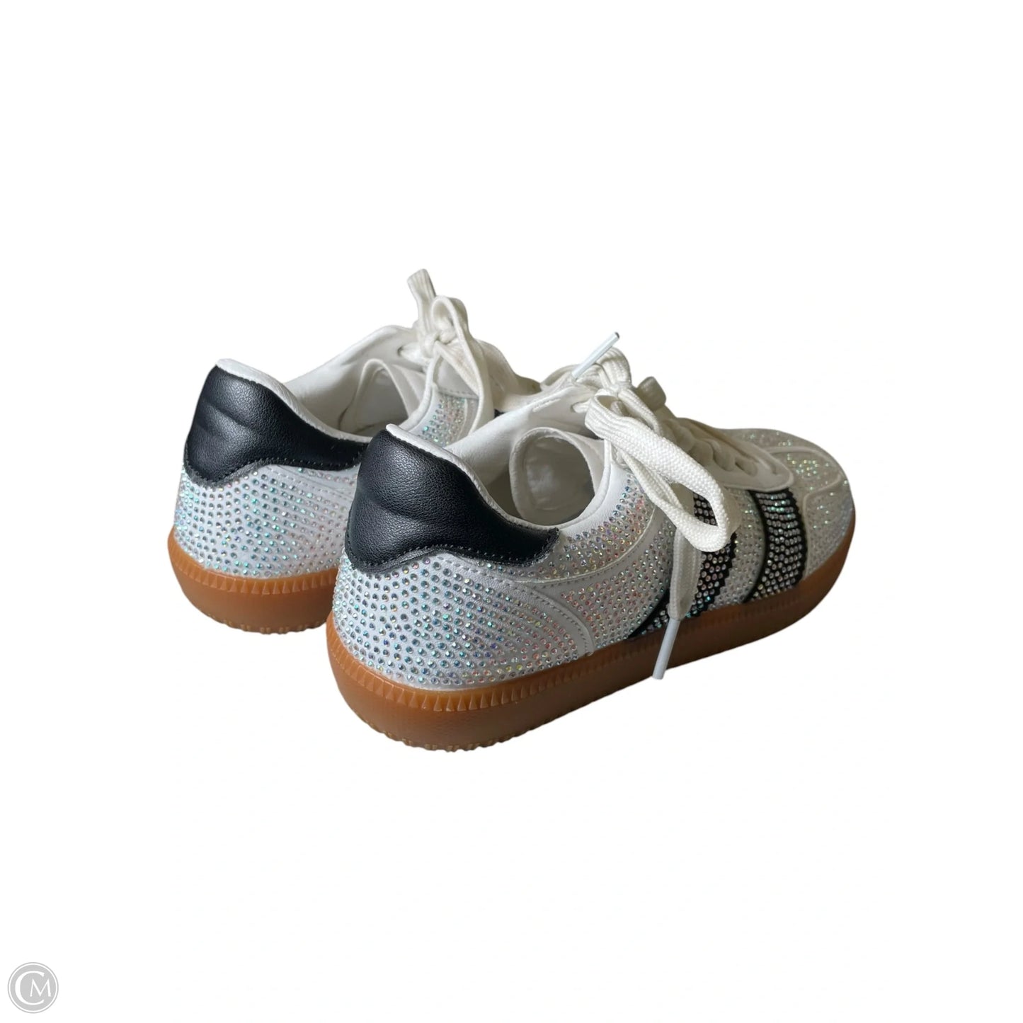 Shoes Flats By Clothes Mentor In Black & White, Size: 6