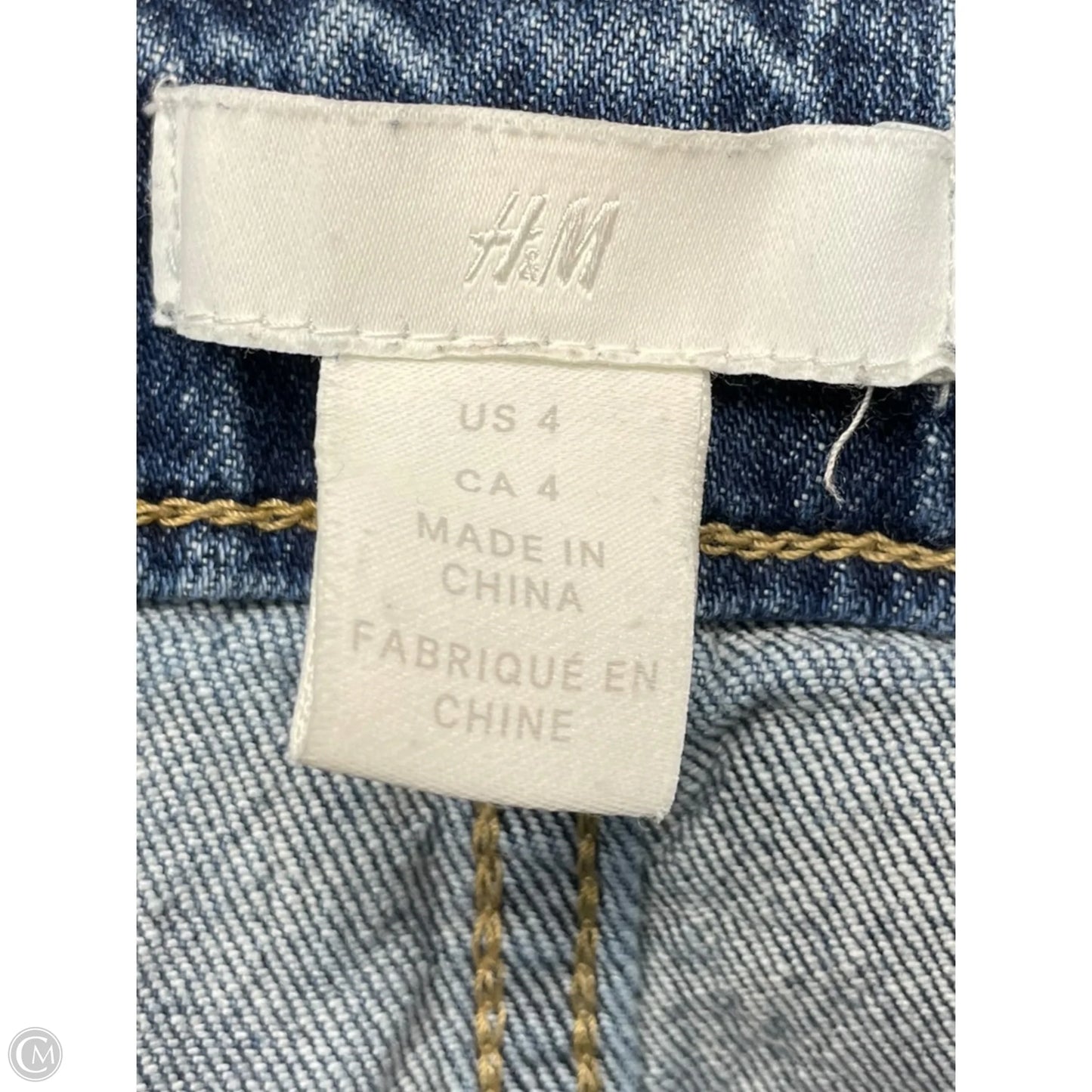 Jeans Wide Leg By H&m In Blue Denim, Size: 4