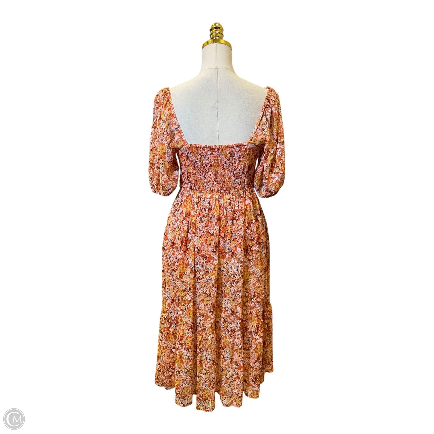 Dress Casual Midi By Lc Lauren Conrad In Floral Print, Size: Xs