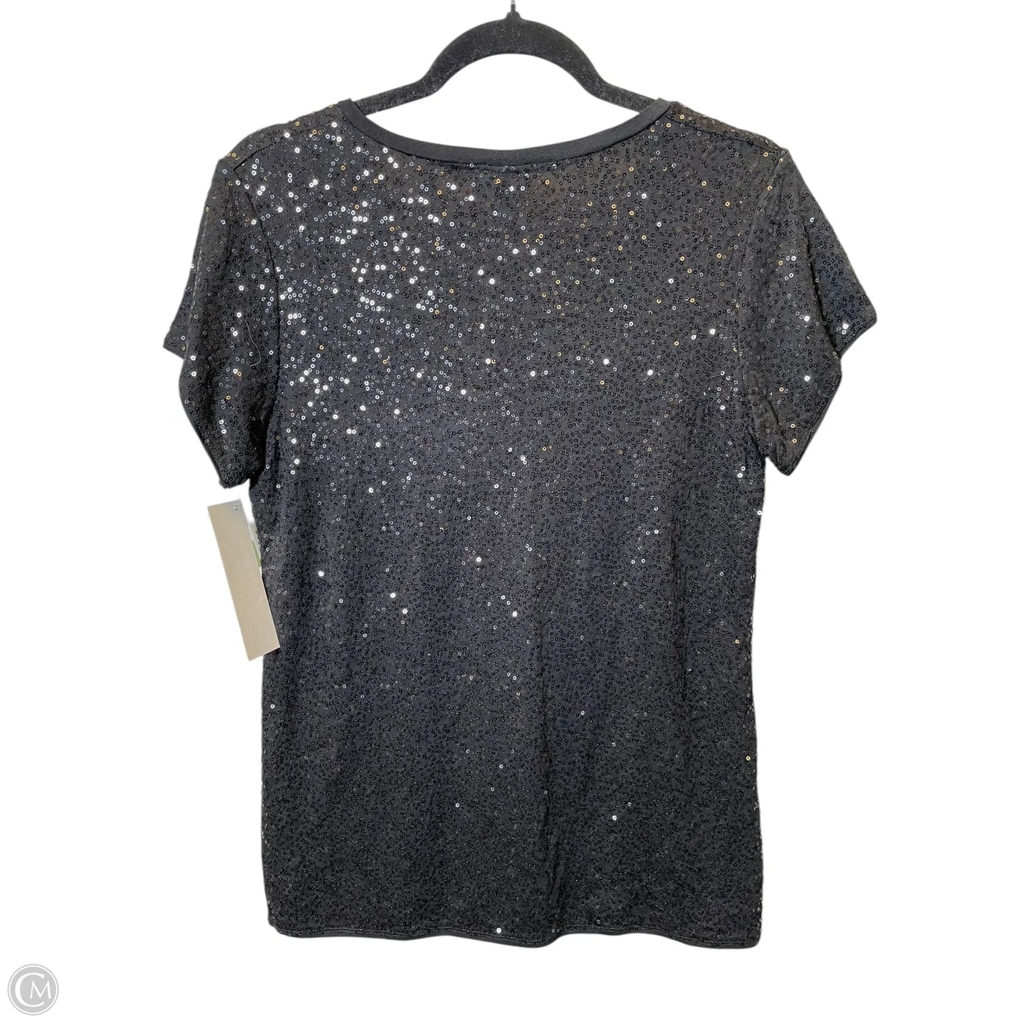 Top Short Sleeve By Jaclyn Smith In Black, Size: M