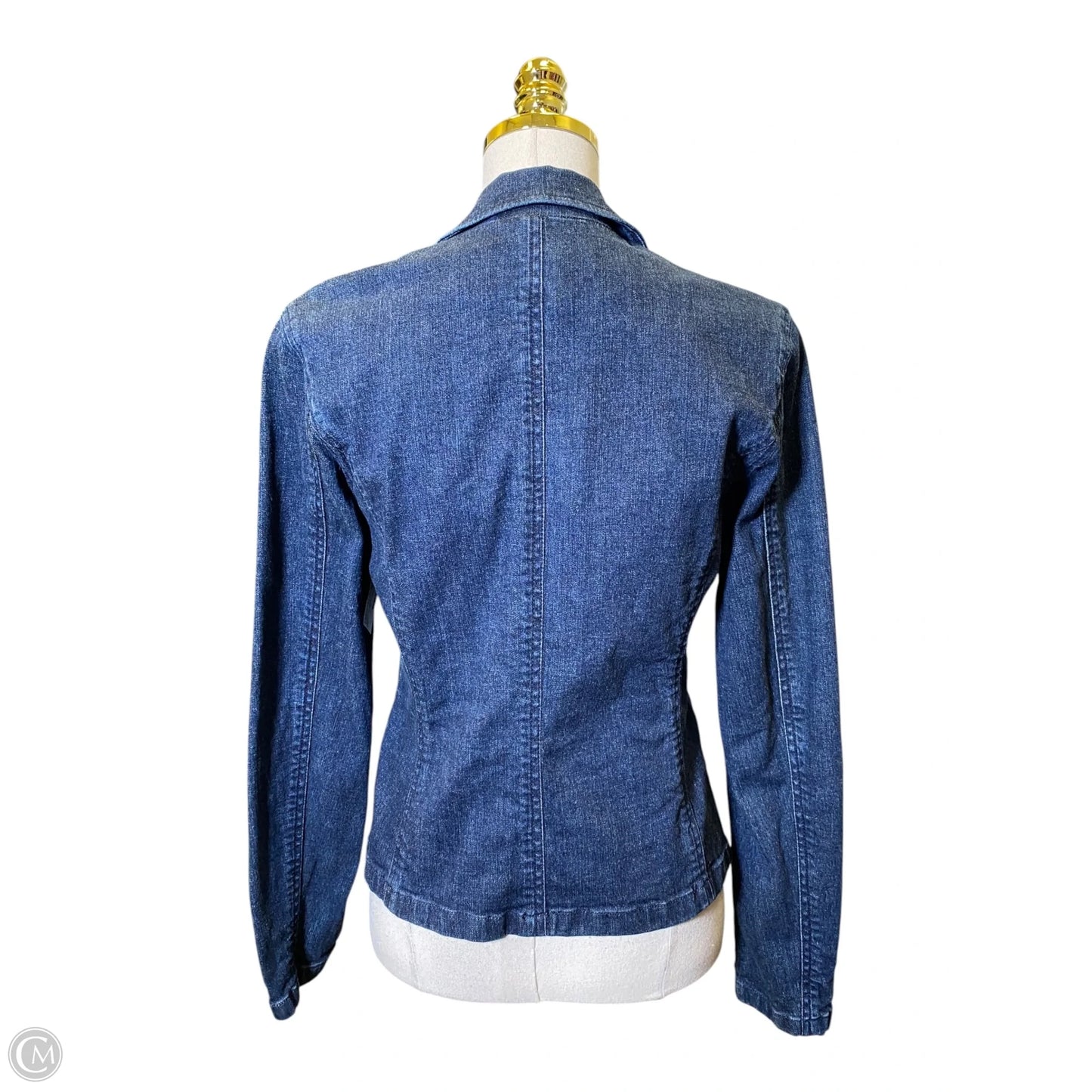 Jacket Denim By Lauren By Ralph Lauren In Blue Denim, Size: M