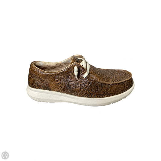 Shoes Flats By Ariat In Brown, Size: 6.5