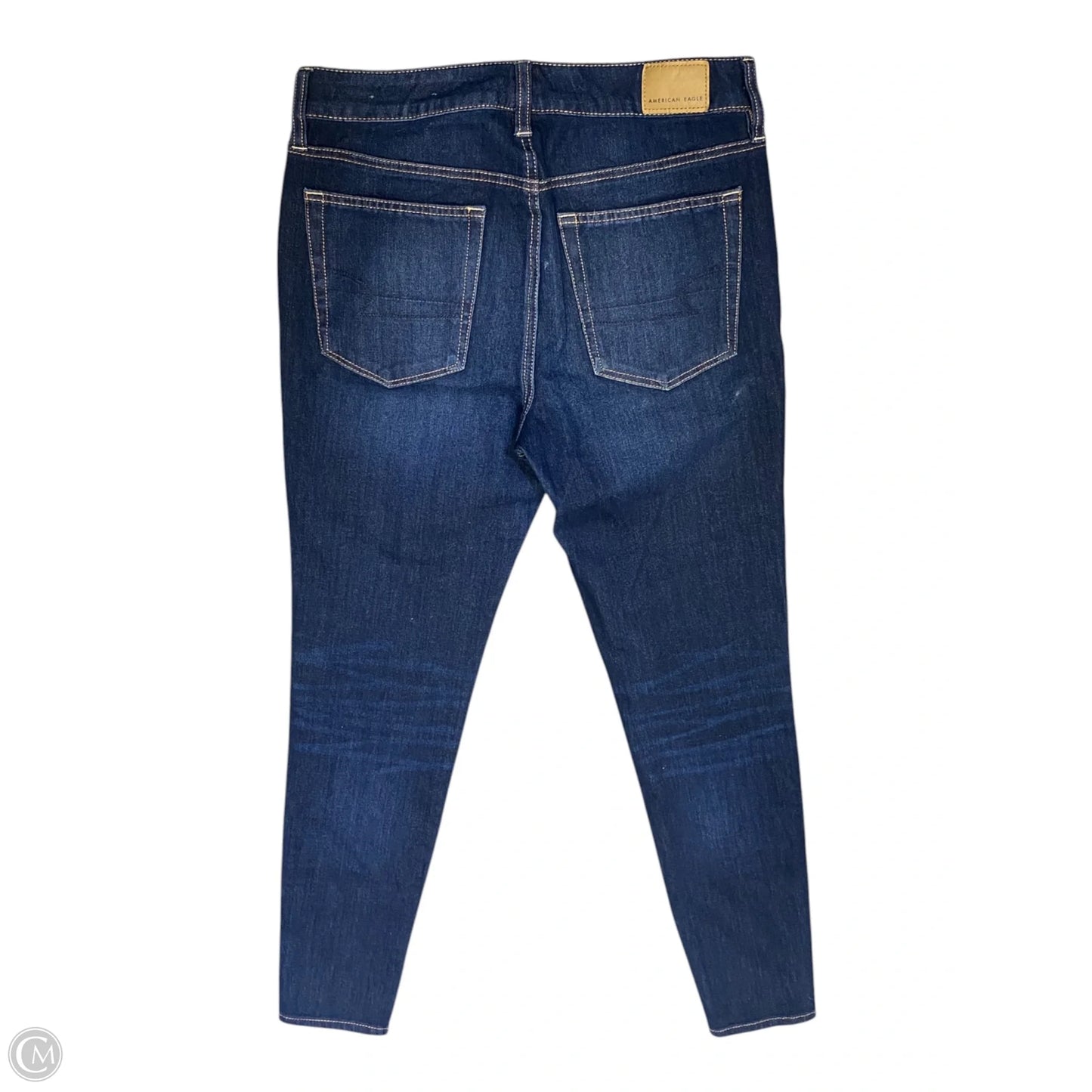 Jeans Skinny By American Eagle In Blue Denim, Size: 8