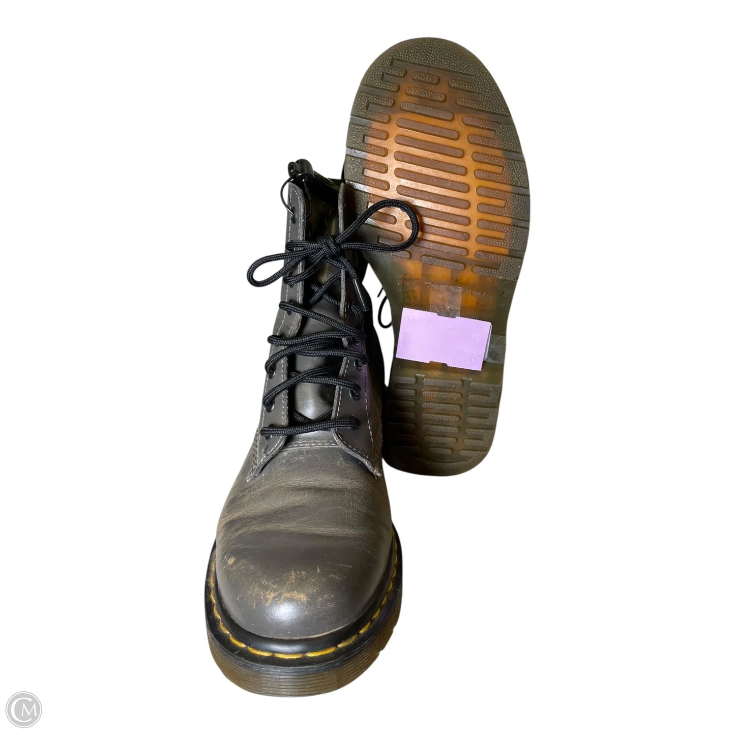 Boots Ankle Flats By Clothes Mentor In Grey, Size: 9