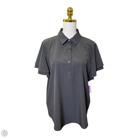 Top Short Sleeve By Chicos In Black, Size: Xl