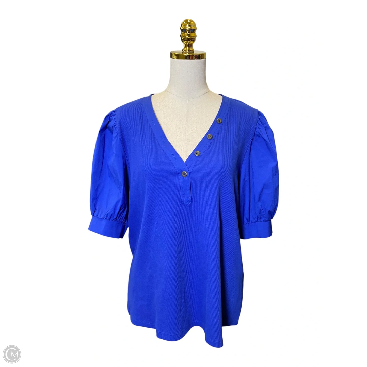Top Short Sleeve By Chicos In Blue, Size: Xl