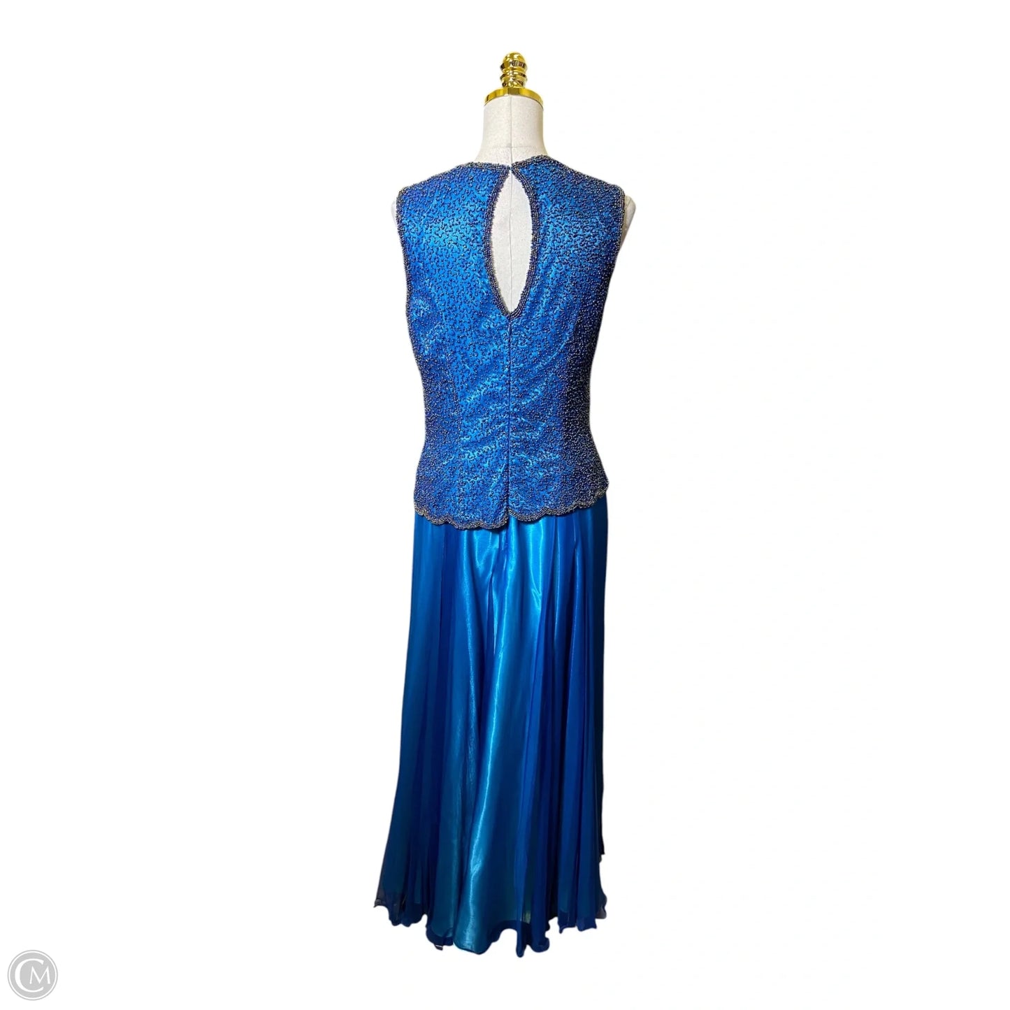 Dress Party Long By Clothes Mentor In Blue, Size: M