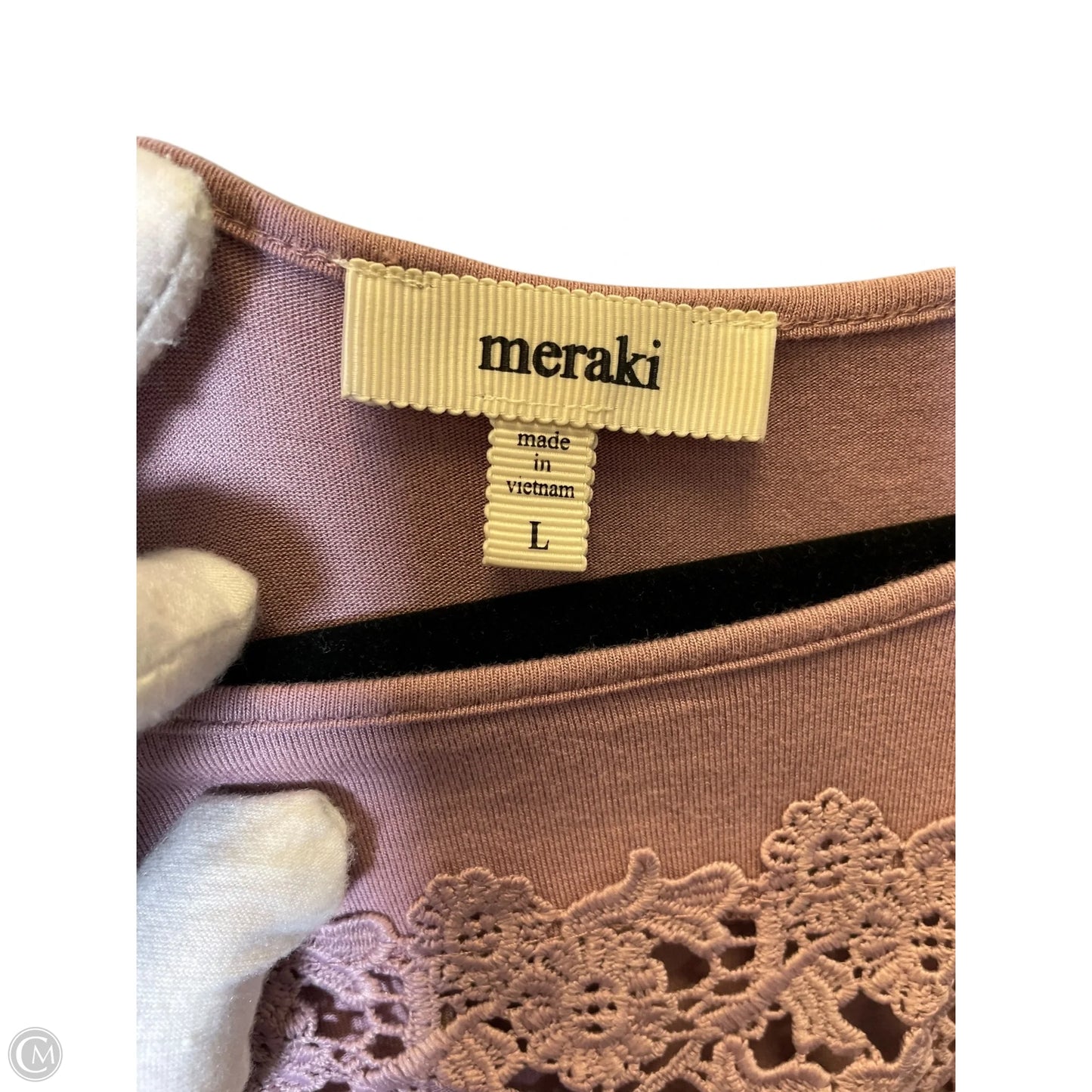 Top Short Sleeve By Meraki In Pink, Size: L