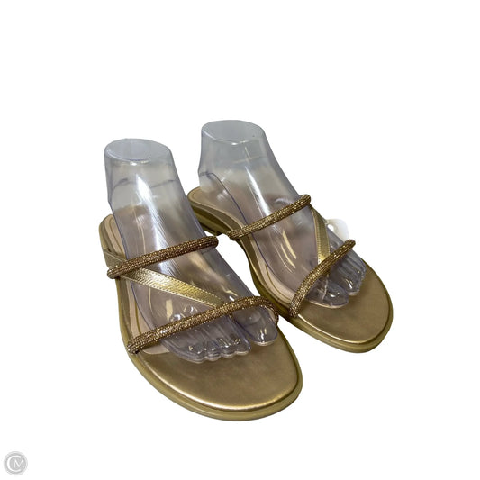 Sandals Flats By Vionic In Gold, Size: 9