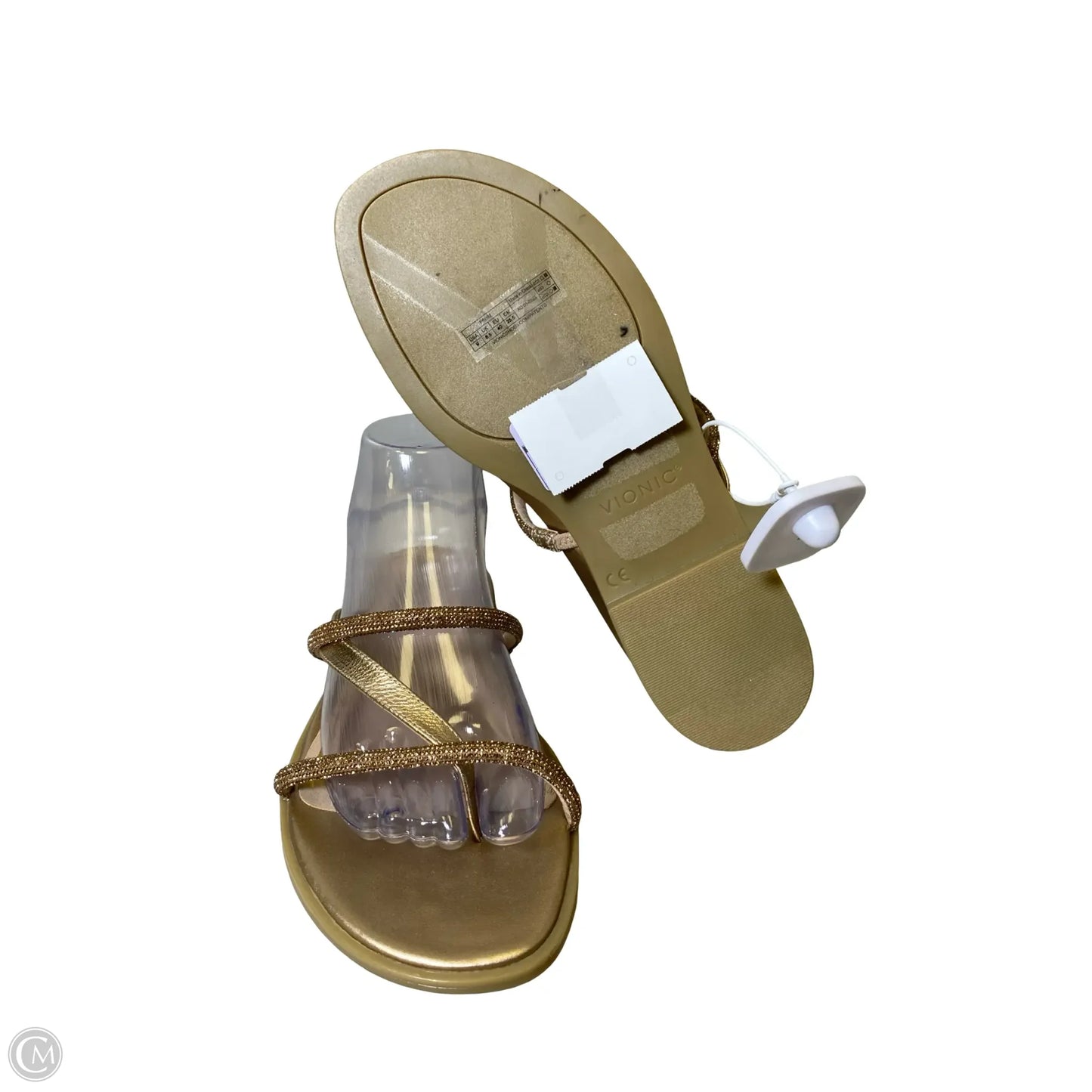 Sandals Flats By Vionic In Gold, Size: 9