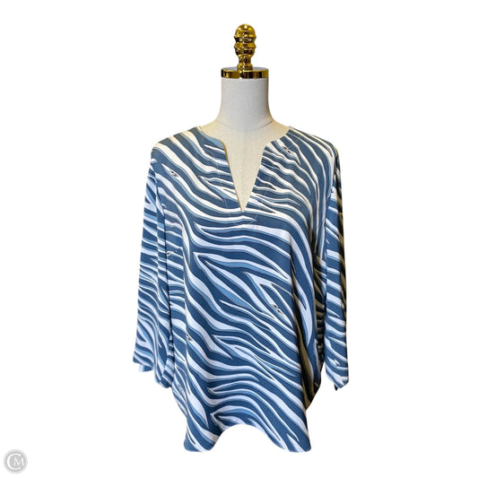 Blouse Long Sleeve By Michael By Michael Kors In Multi-colored, Size: L