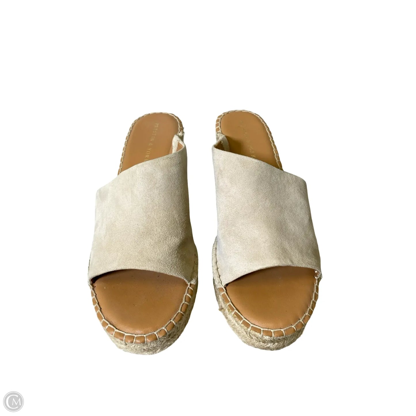 Shoes Heels Wedge By Preston And New York In Beige, Size: 9.5