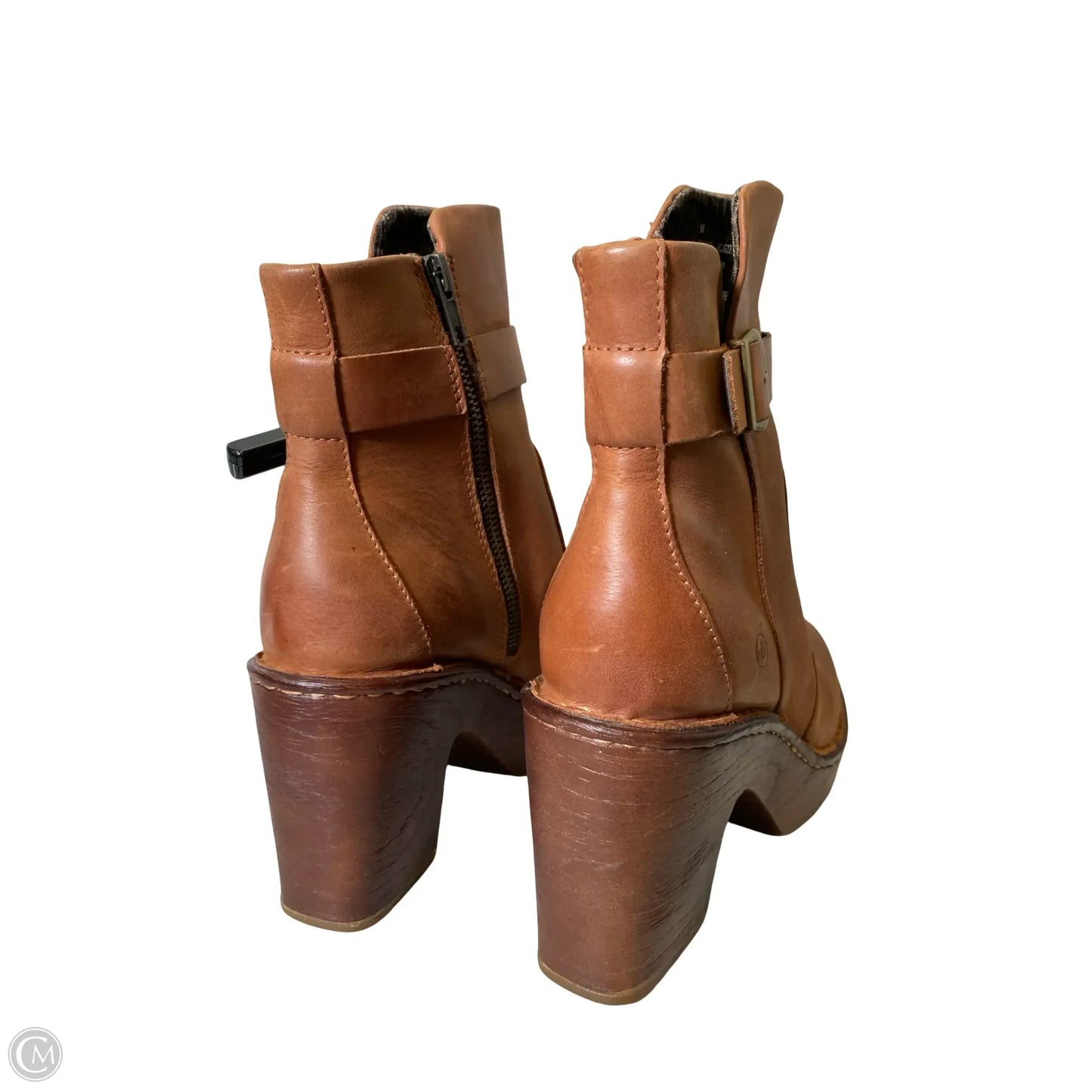 Boots Ankle Heels By Born In Brown, Size: 8