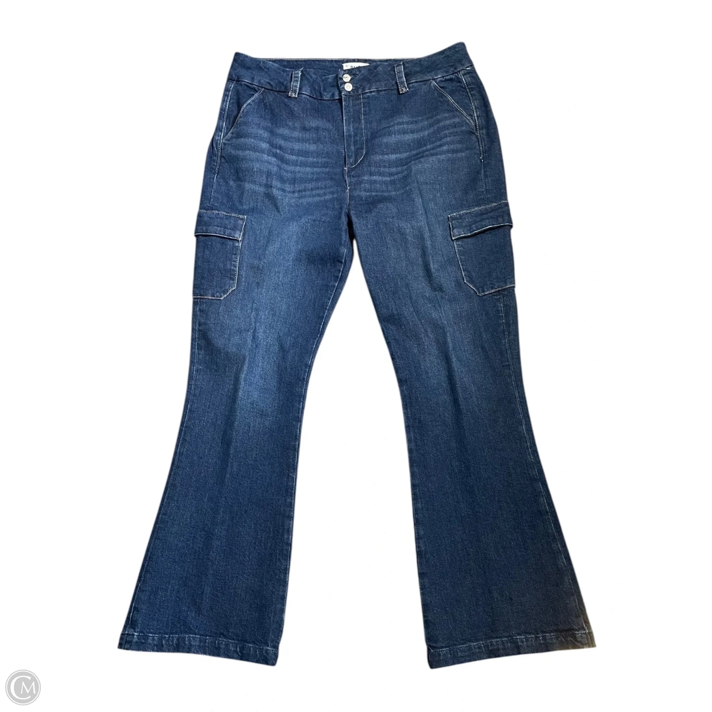 Jeans Flared By Paige In Blue Denim, Size: 16