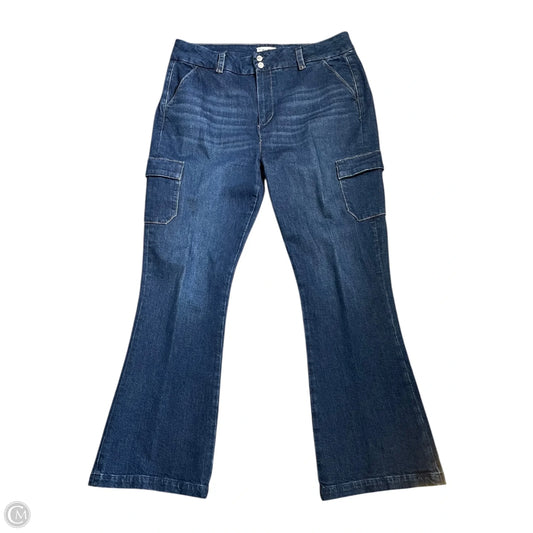 Jeans Flared By Paige In Blue Denim, Size: 16